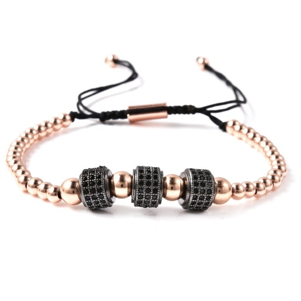 NEW Black Diamond Shamballa Beaded Bracelet